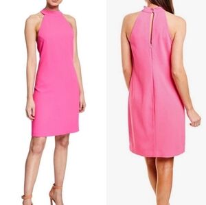 Trina Turk Halter Shift Dress in Magenta Pink